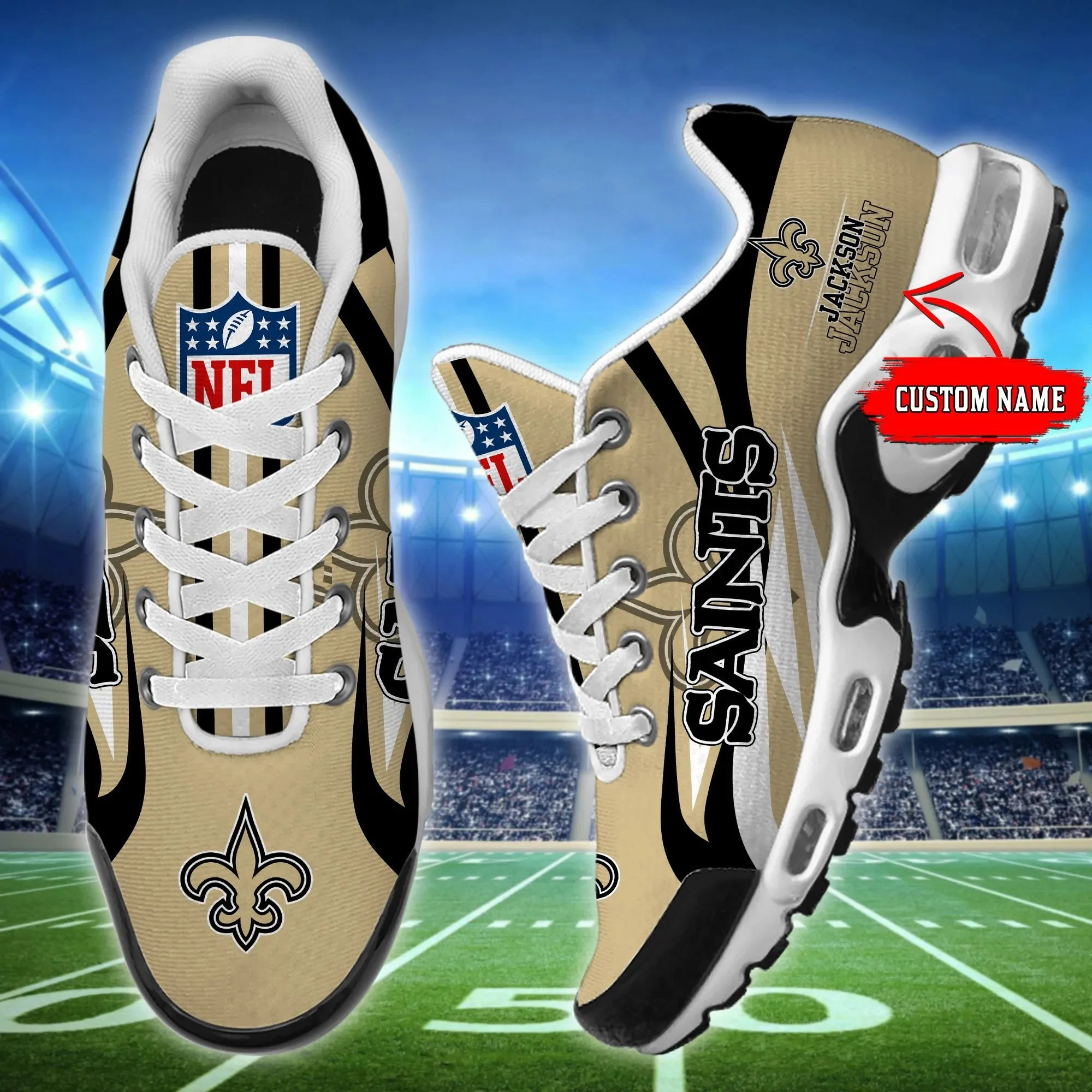 new orleans saints personalized plus air max sneaker shoes 6077 ctjw2