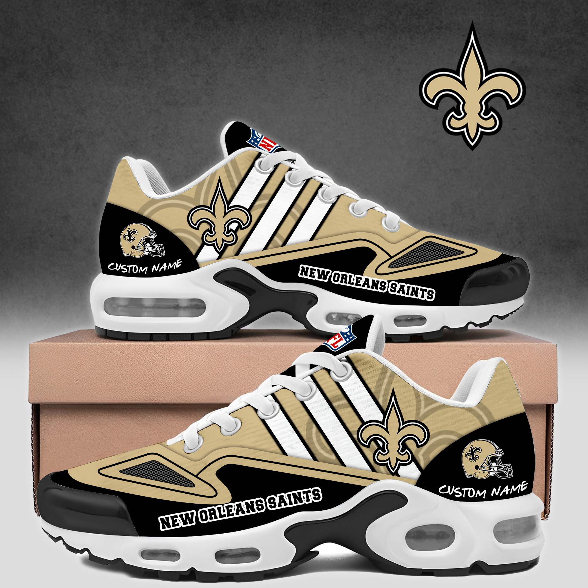 new orleans saints tn air max plus shoes sneakers for men and women 3378 9hcfb