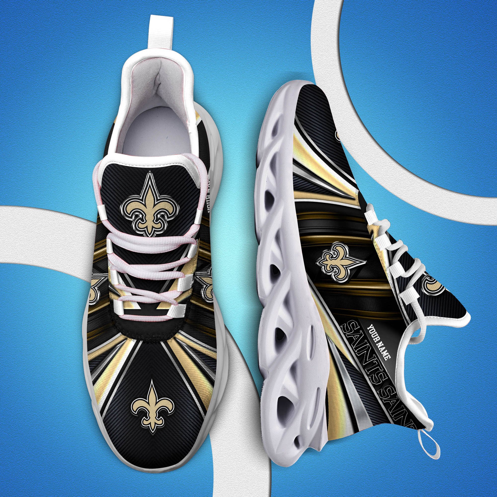 new orleans saints white c sneakers 2026 version personalized your name sport team sneakers sport gifts ph892 5852 mjbft