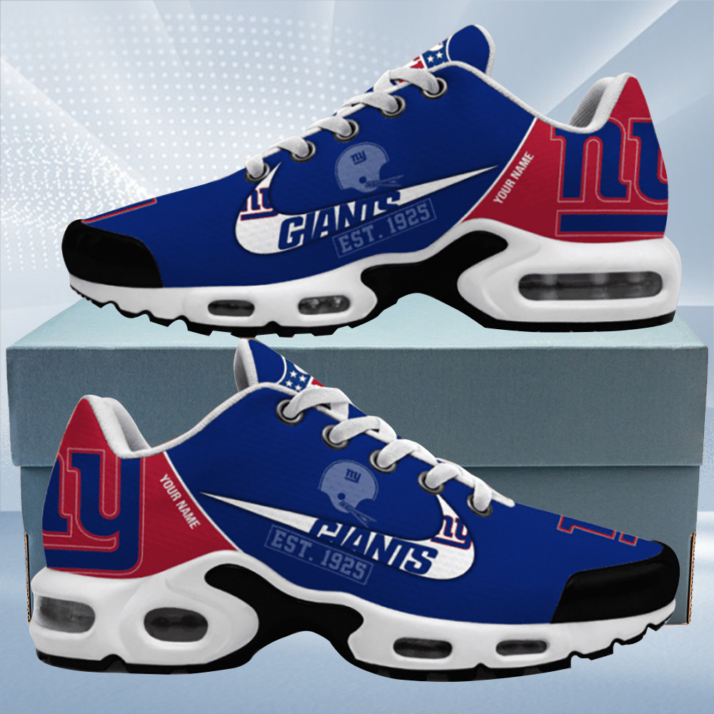 New York Giants Est. Custom Name Air Max Shoes Air Cushion Sneakers