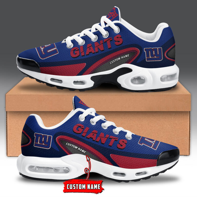 new york giants personalized name team logo mix colors oval line tn air max shoes air cushion sneakers 5214 kwryo
