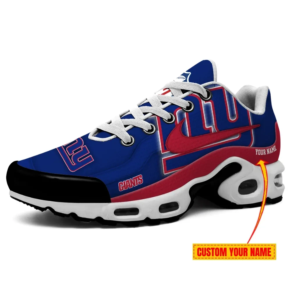 New York Giants Personalized Name Team Mix Colors V1 TN Air Max Shoes Air Cushion Sneakers