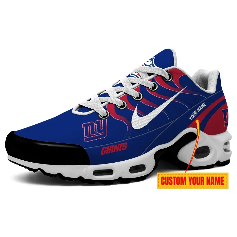 New York Giants Personalized Name Team Mix Colors V3 TN Air Max Shoes Air Cushion Sneakers