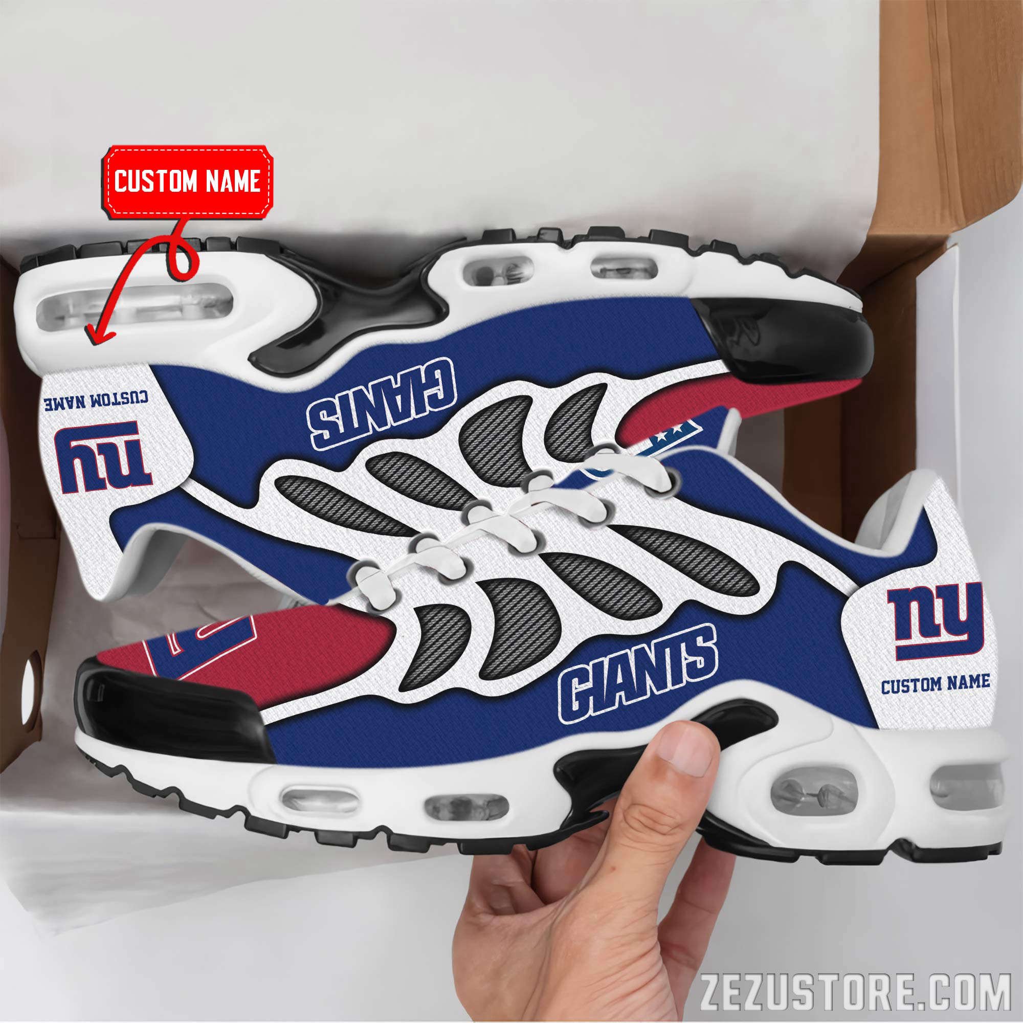 new york giants premium air max plus sport sneakers for fan gifts 3117 rvq1t