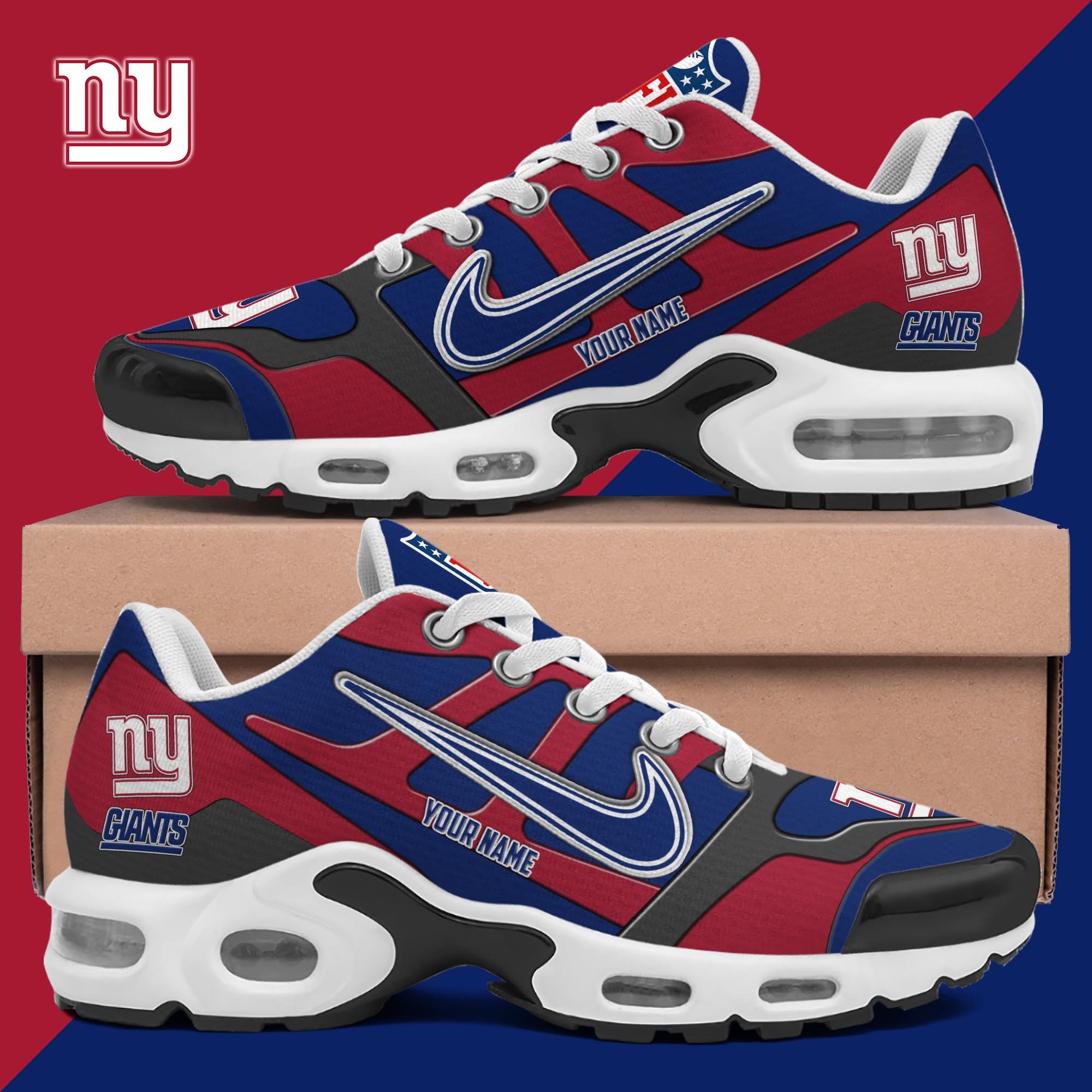New York Giants TN Shoes Custom Your Name 