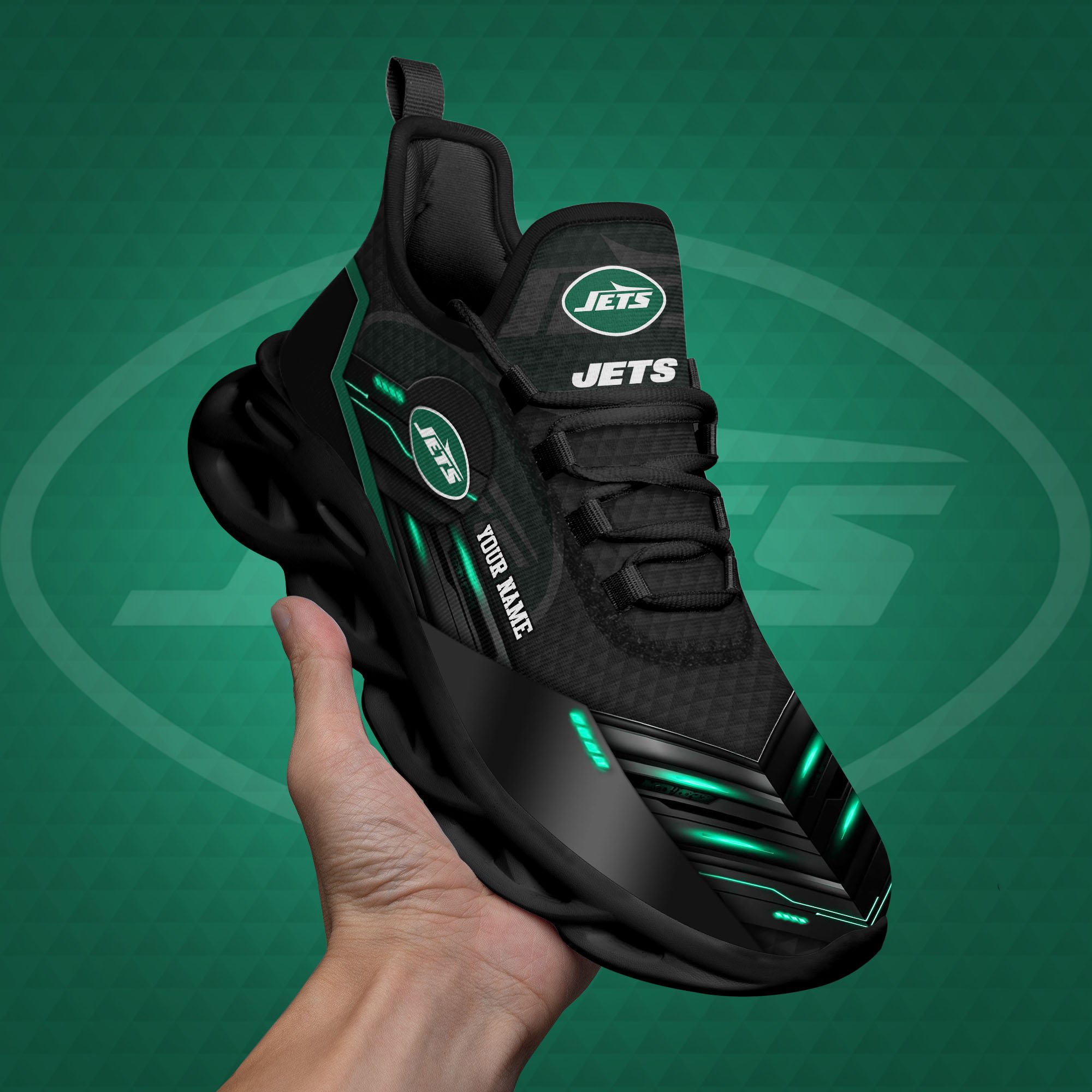 new york jets black clunky sneaker custom name max soul shoes sport gifts for fan 8562 wduqt