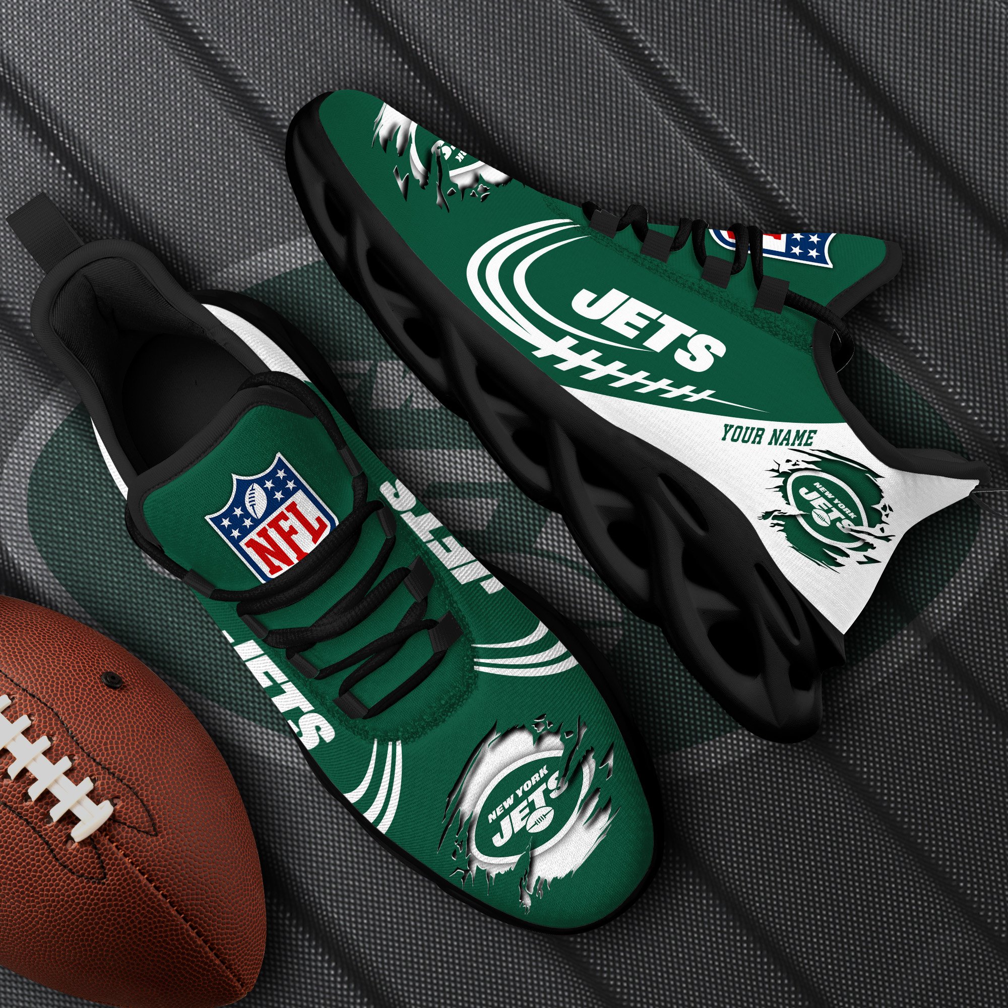 new york jets black max soul shoes 2026 versions custom name 003 3150
