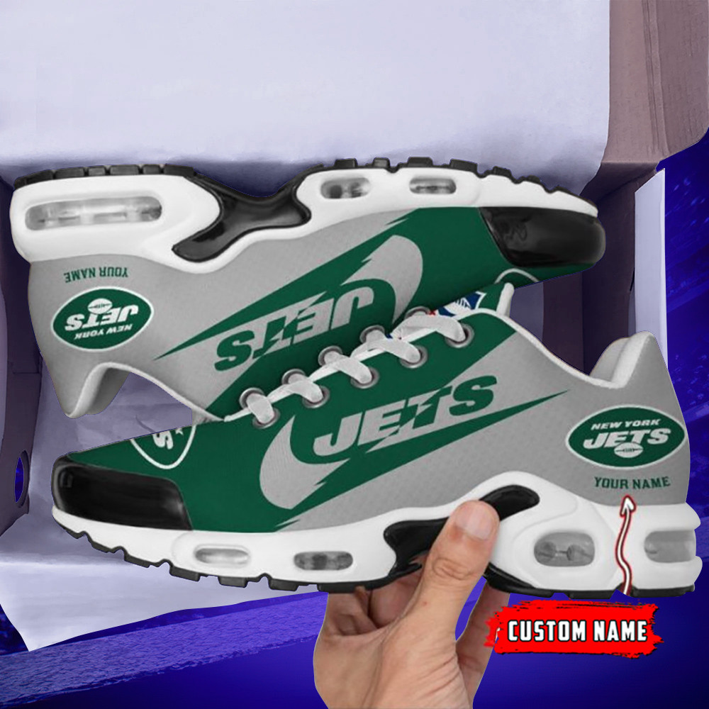 new york jets custom name greengray air max shoes air cushion sneakers 4862 mjohq