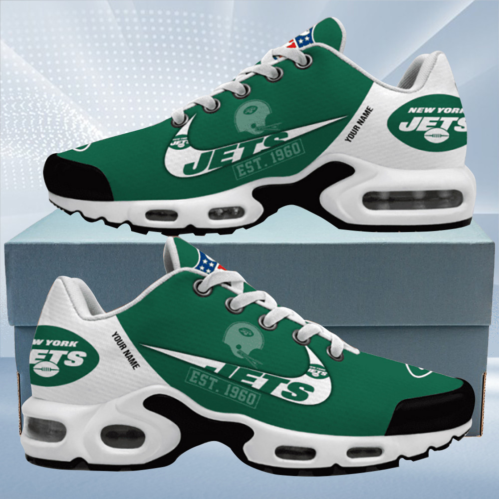 new york jets est. custom name air max shoes air cushion sneakers 5797 5eyii