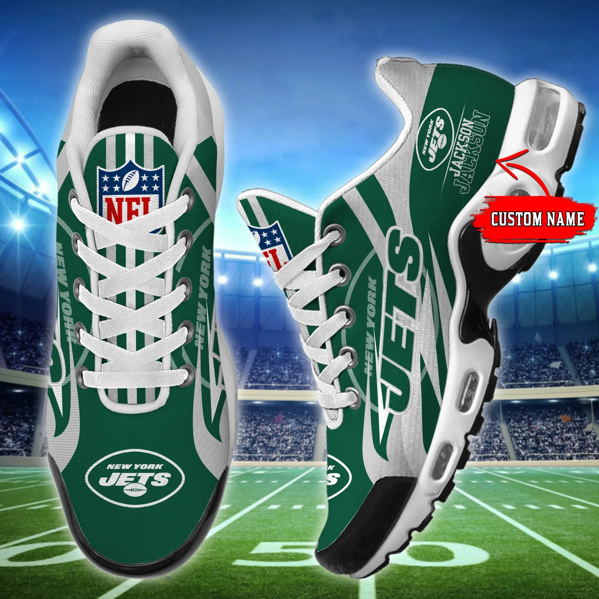 new york jets personalized plus air max sneaker shoes 8806 67nlu