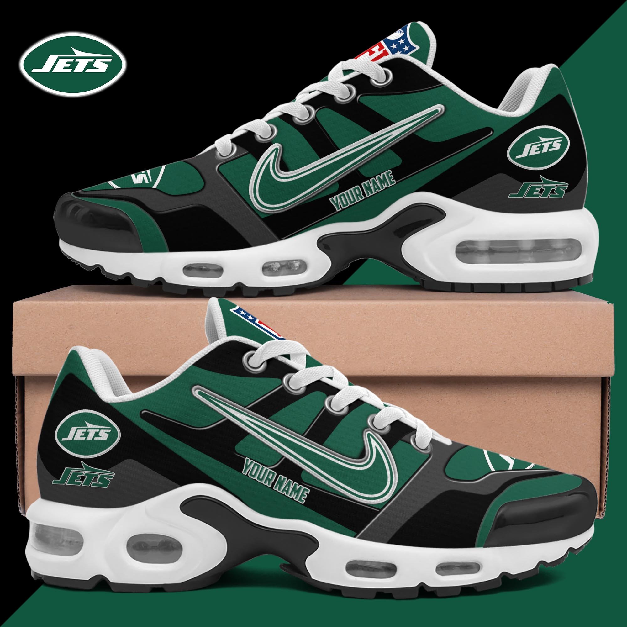 New York Jets TN Shoes Custom Your Name 