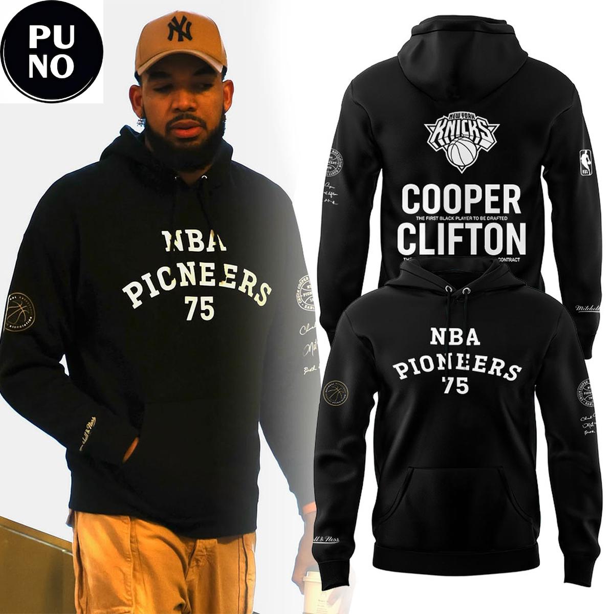 New York Knicks NBA Pioneers Cooper Clifton Lloyd 1950-2026 Hoodie T-Shirt 