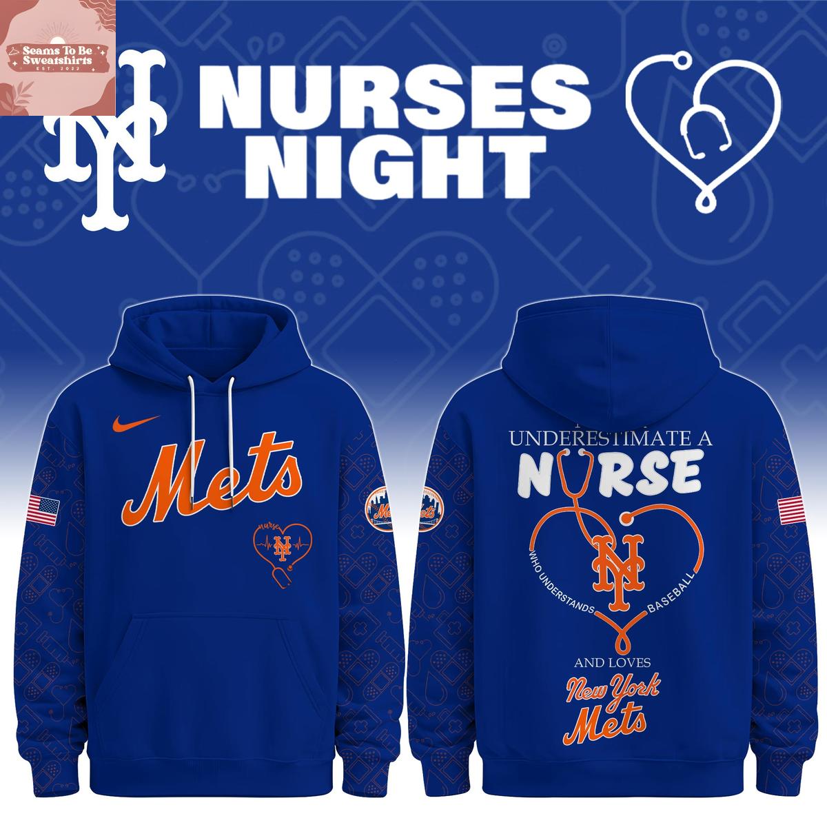 New York Mets Honor The Nurse Loves 2026 MLB Hoodie Shirts 