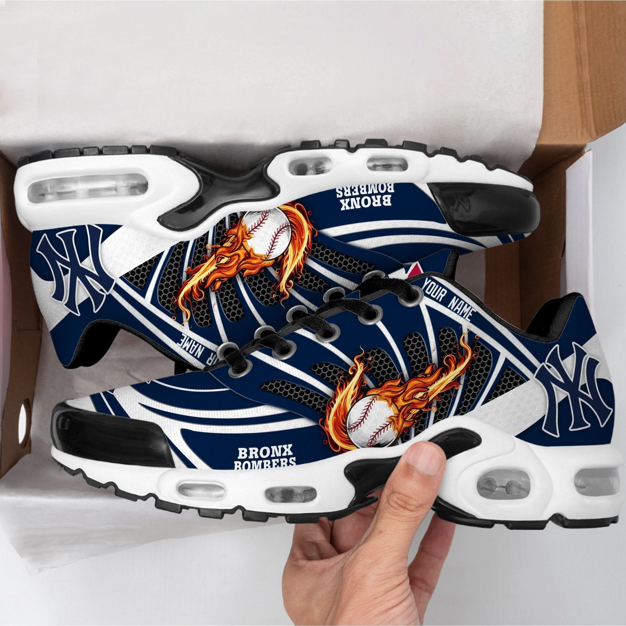 New York Yankee Personalized Air Max Shoes 