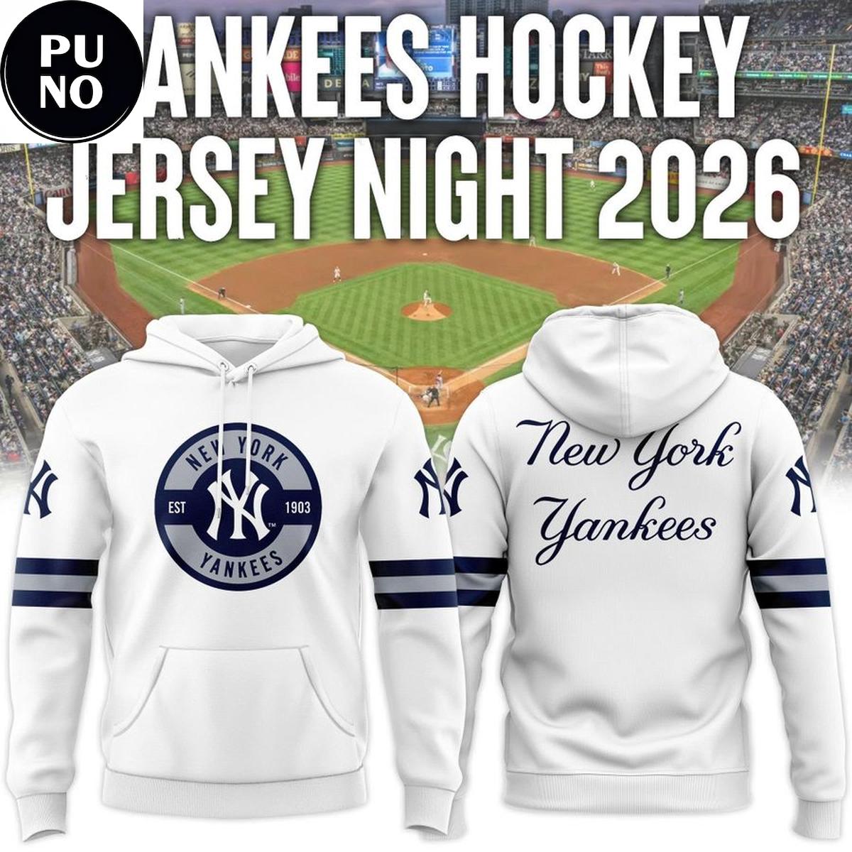 New York Yankees 2026 Hockey Jersey Night Hoodie 