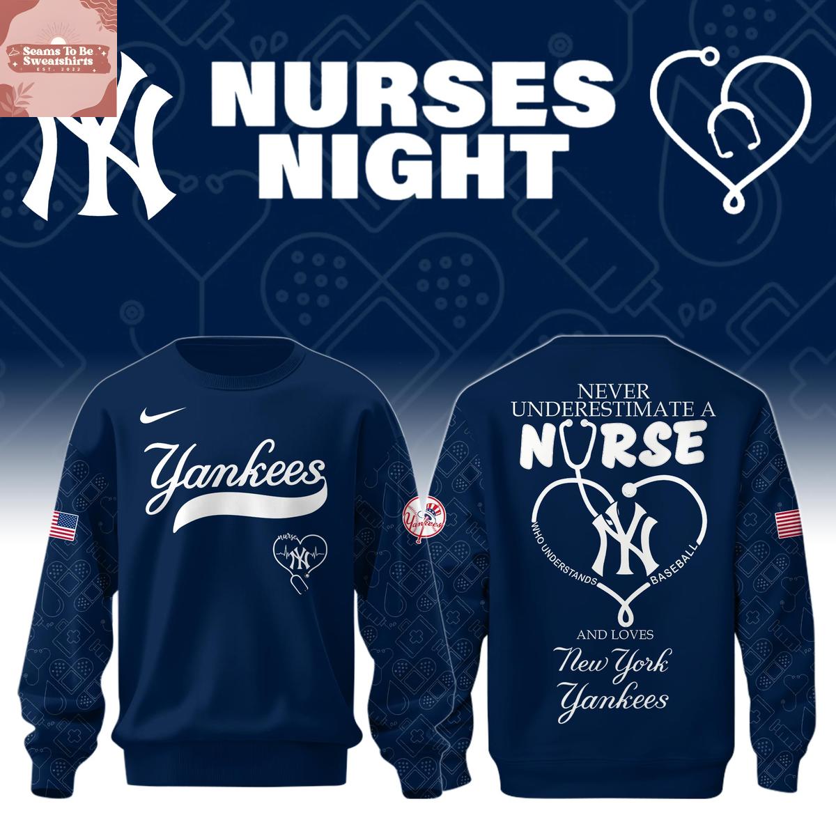 New York Yankees MLB Nurses Night 2026 Sweatshirt 