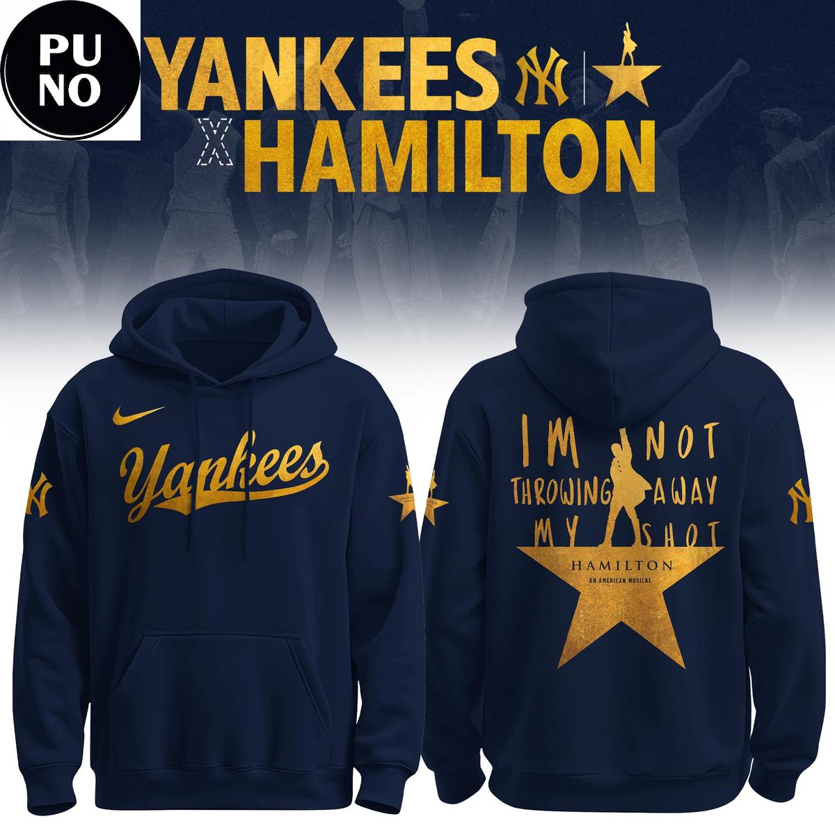 New York Yankees x Hamilton 2026 Im Not Throwing Away My Shot Hoodie 