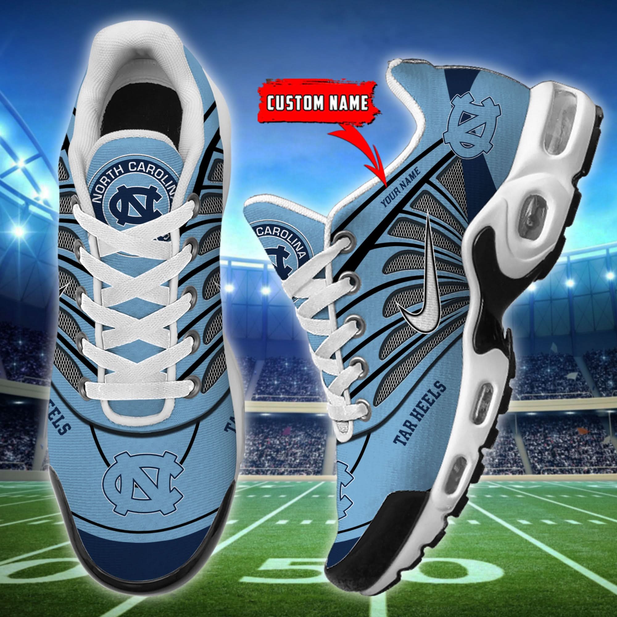 North Carolina Tar Heels  Air Max Plus Shoes - Limited