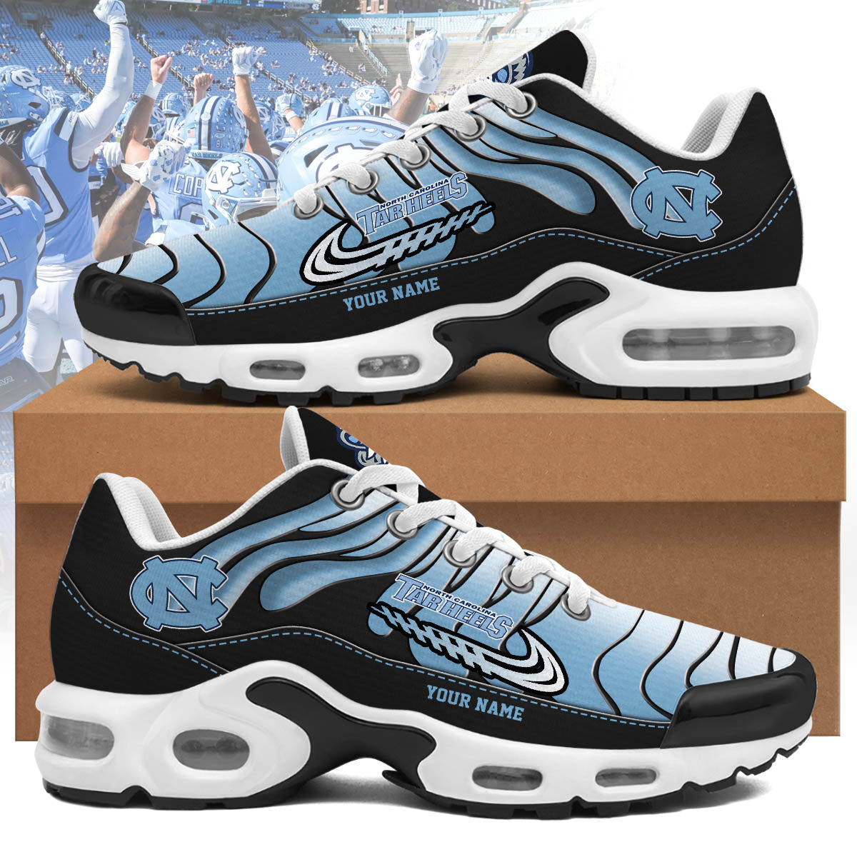 north carolina tar heels personalized air max shoes 5743 9o8n4