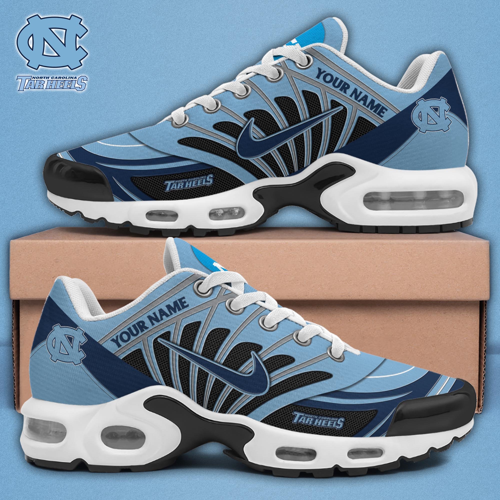 north carolina tar heels tn shoes 2026 version custom name 2974 ywvnk