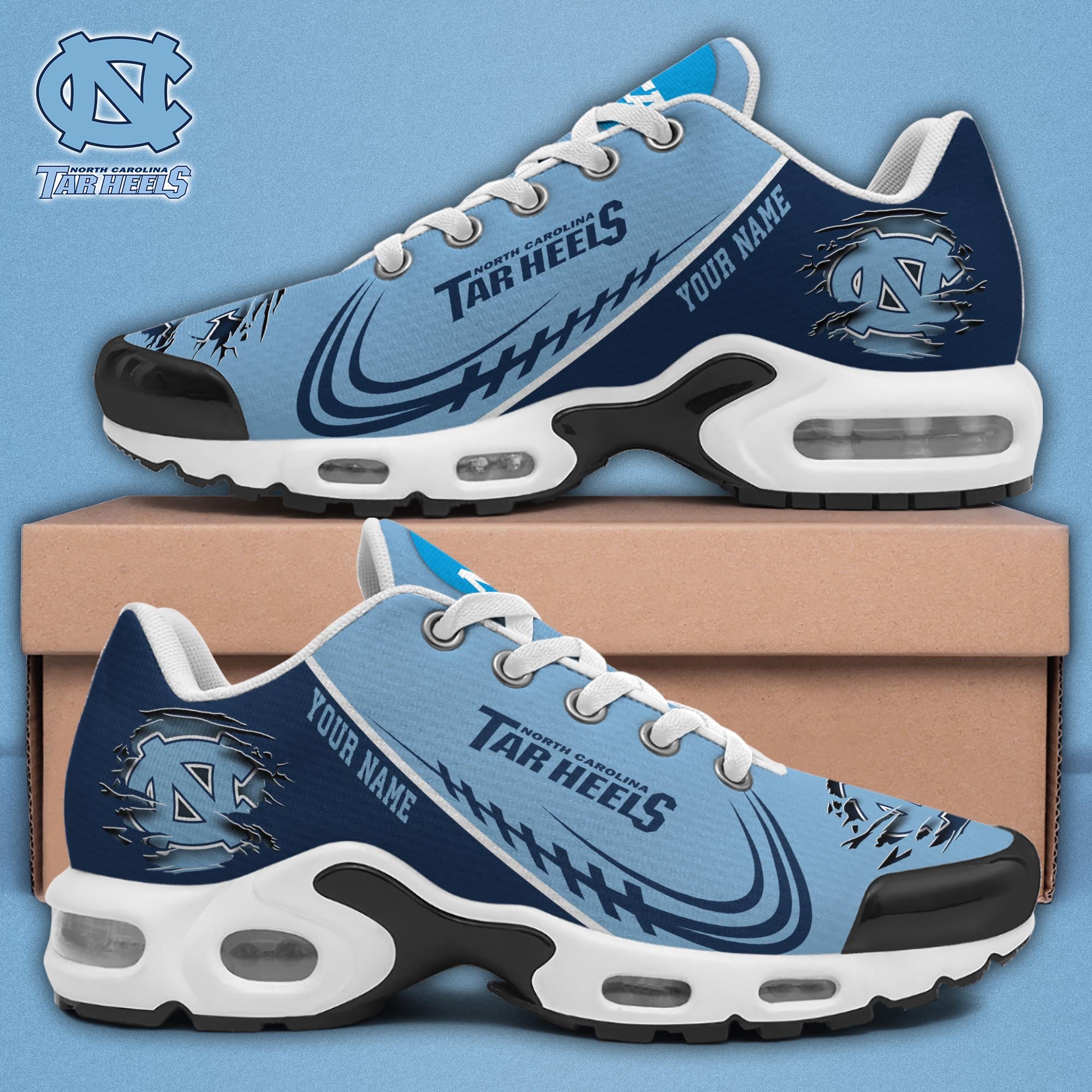 north carolina tar heels tn shoes 2026 version custom name 7593 ipel1