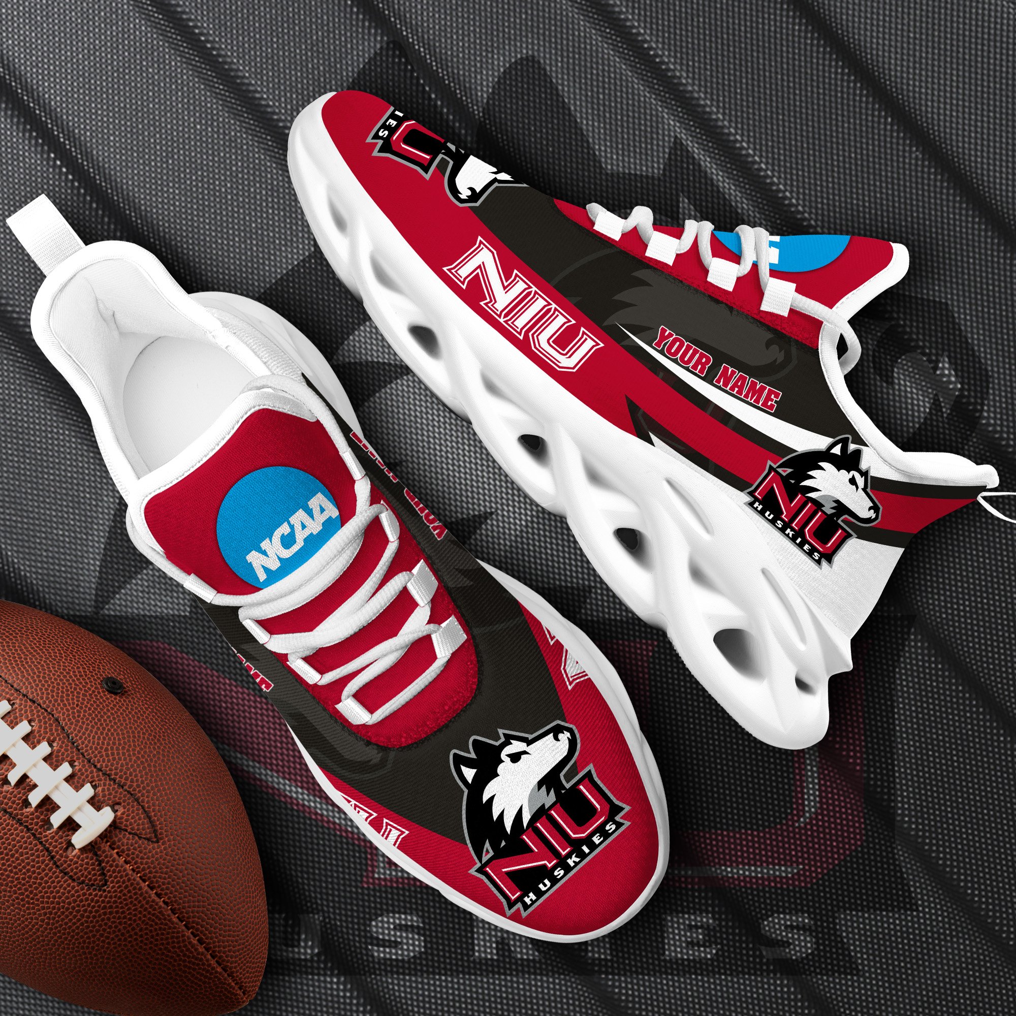 northern illinois huskies white max soul shoes 2026 versions custom your name sports gift for fan ph019 5699 bjcrj
