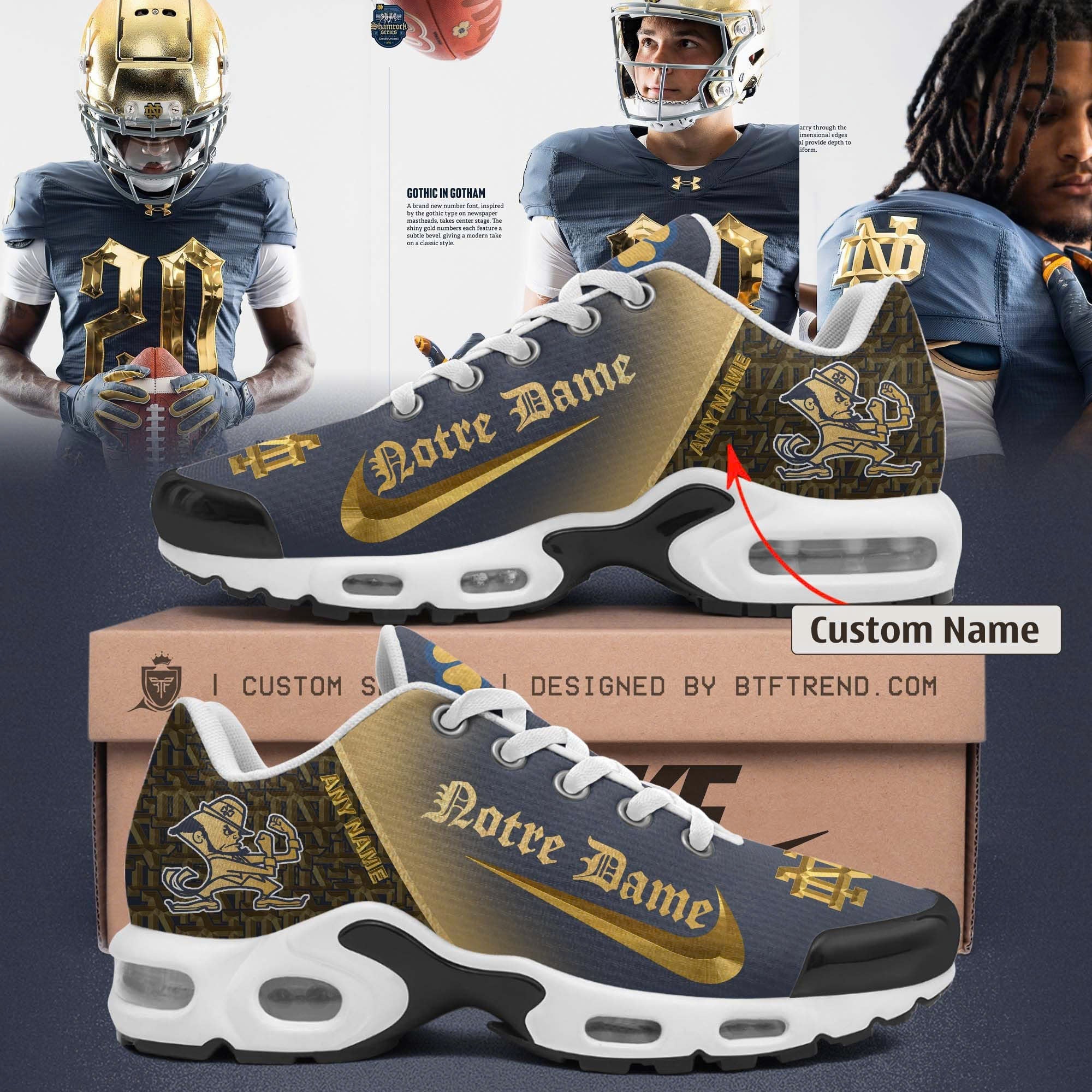 Notre Dame Fighting Irish 2026 Shamrock Series TN Plus Shoes