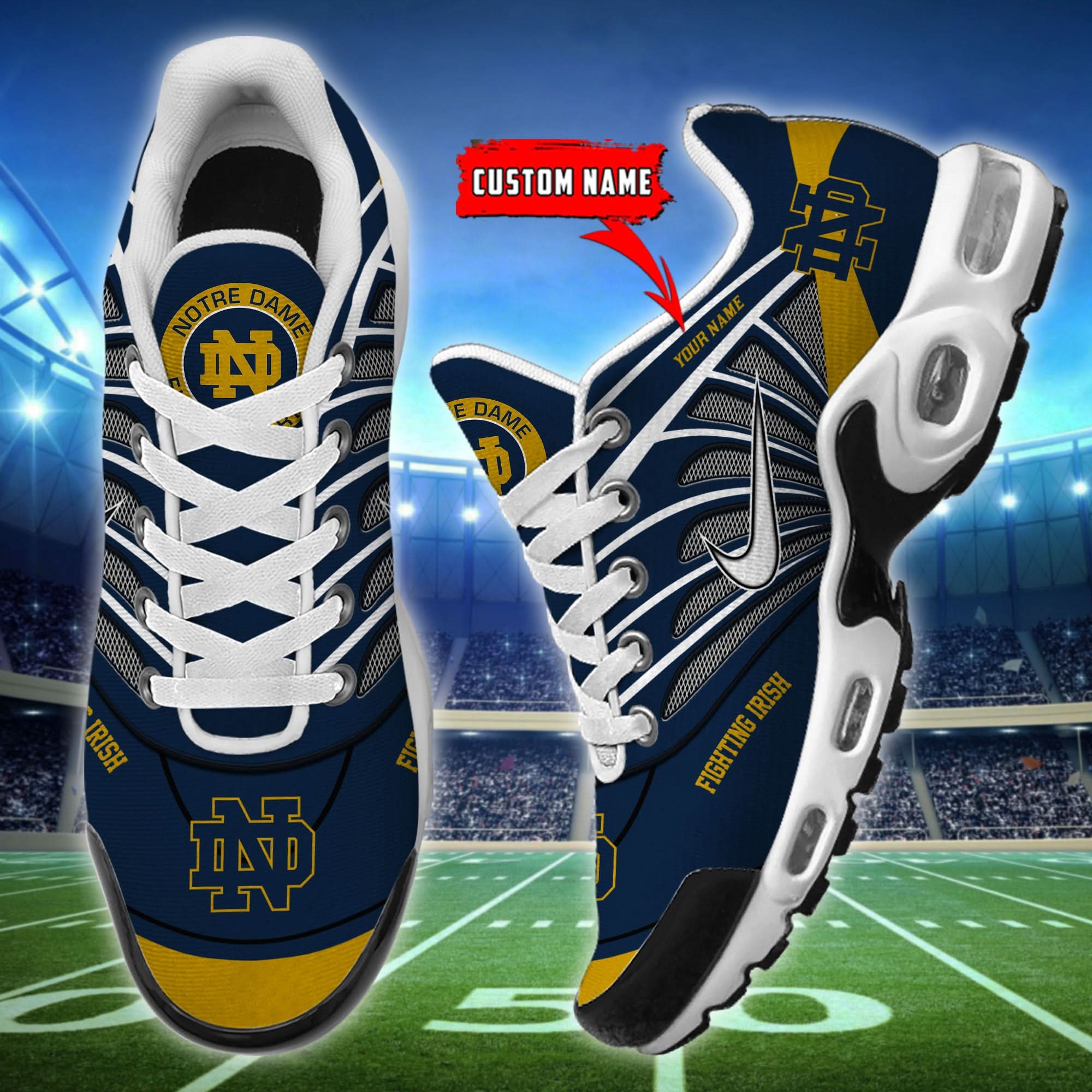 Notre Dame Fighting Irish  Air Max Plus Shoes - Limited