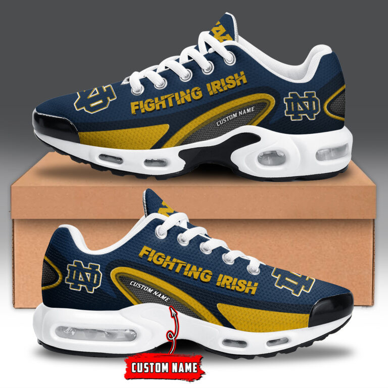 Notre Dame Fighting Irish Personalized Name Team Logo Mix Colors Oval Line TN Air Max Shoes Air Cushion Sneakers