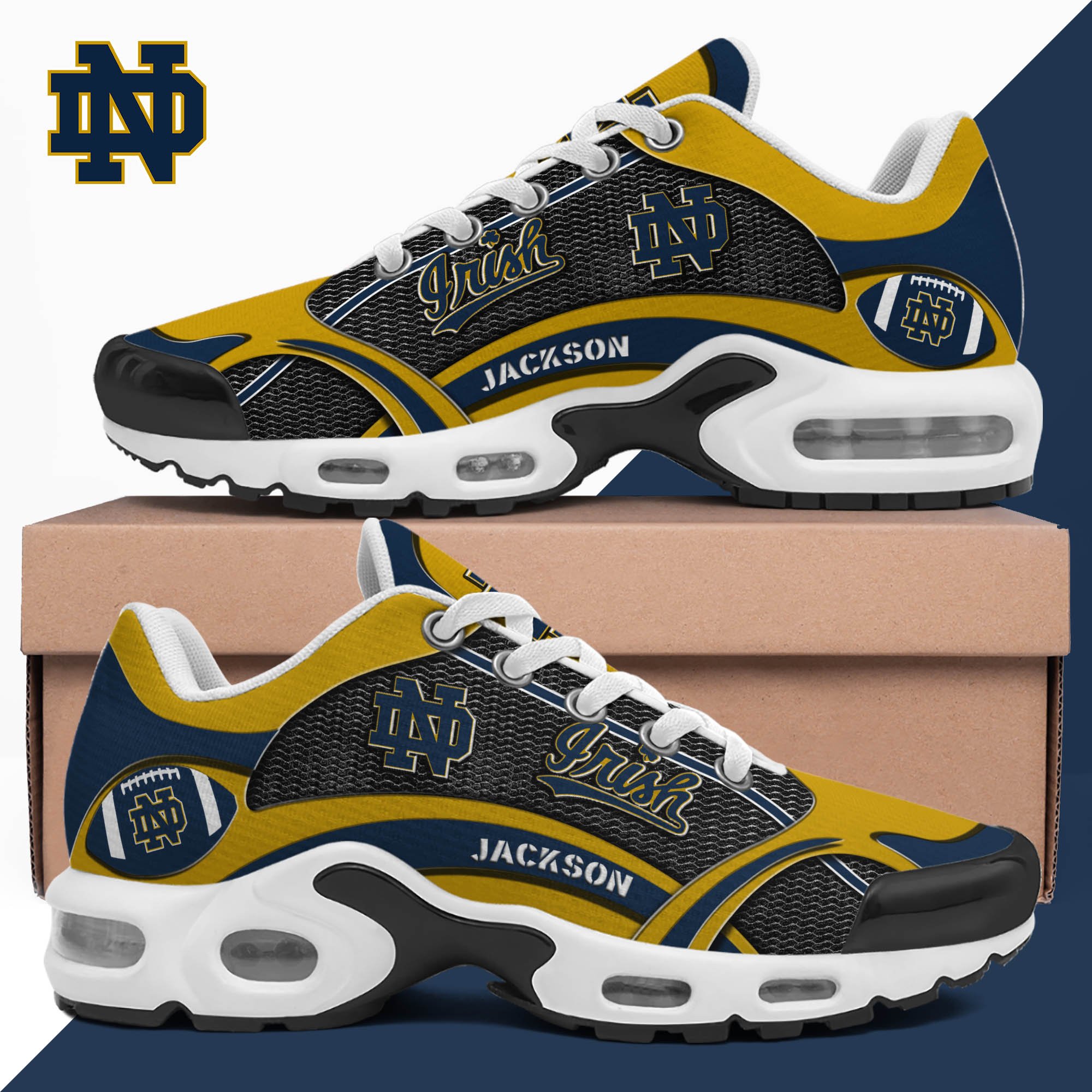 Notre Dame Fighting Irish Team TN Shoes 2026 Version Custom Name 889