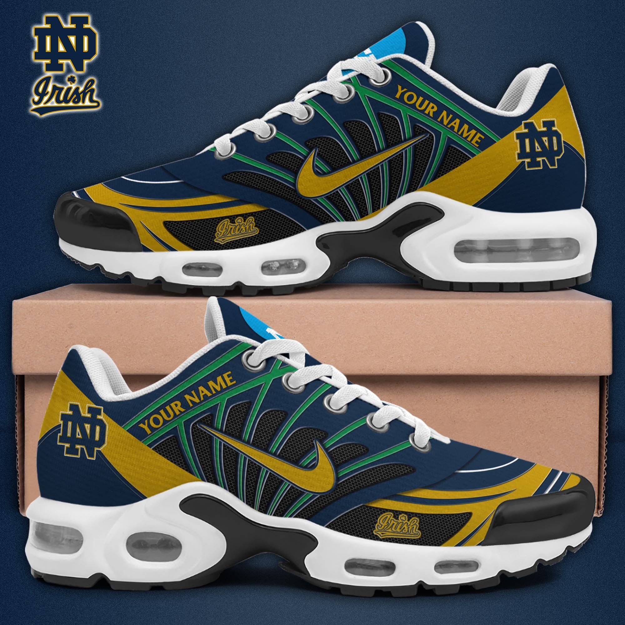 Notre Dame Fighting Irish TN Shoes 2026 Version Custom Name 