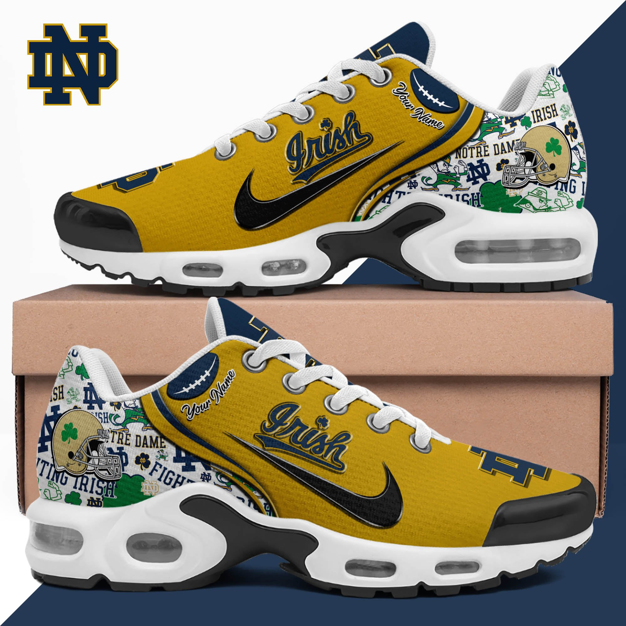 Notre Dame Fighting Irish TN Shoes 2026 Version Custom Your Name 499