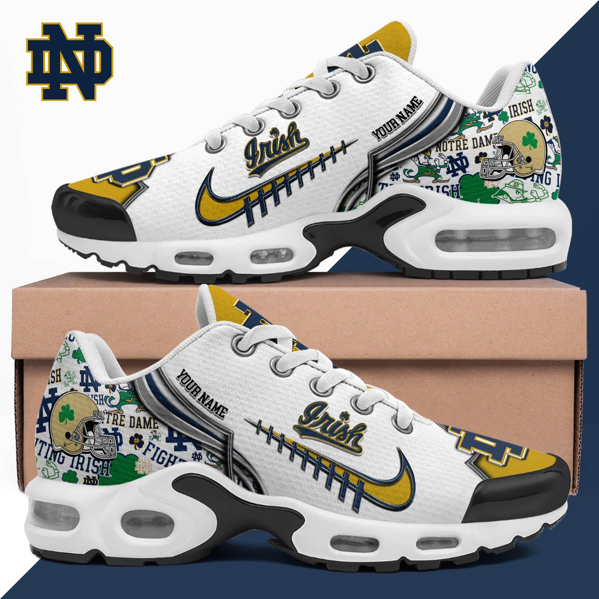 Notre Dame Fighting Irish TN Shoes 2026 Version Custom Your Name 642