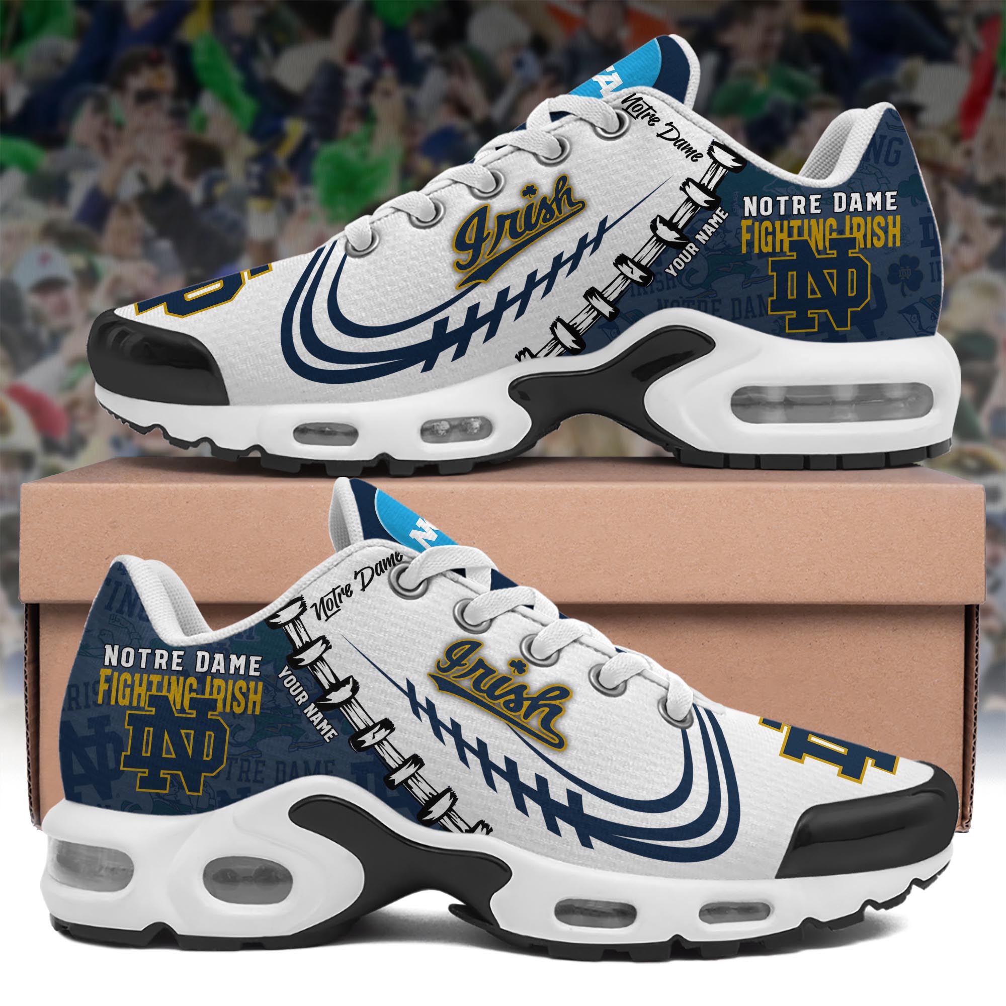 Notre Dame Fighting Irish TN Shoes 2026 Version Customized Your Name, Shoes For Footbal Fan, Fan Gifts PH558