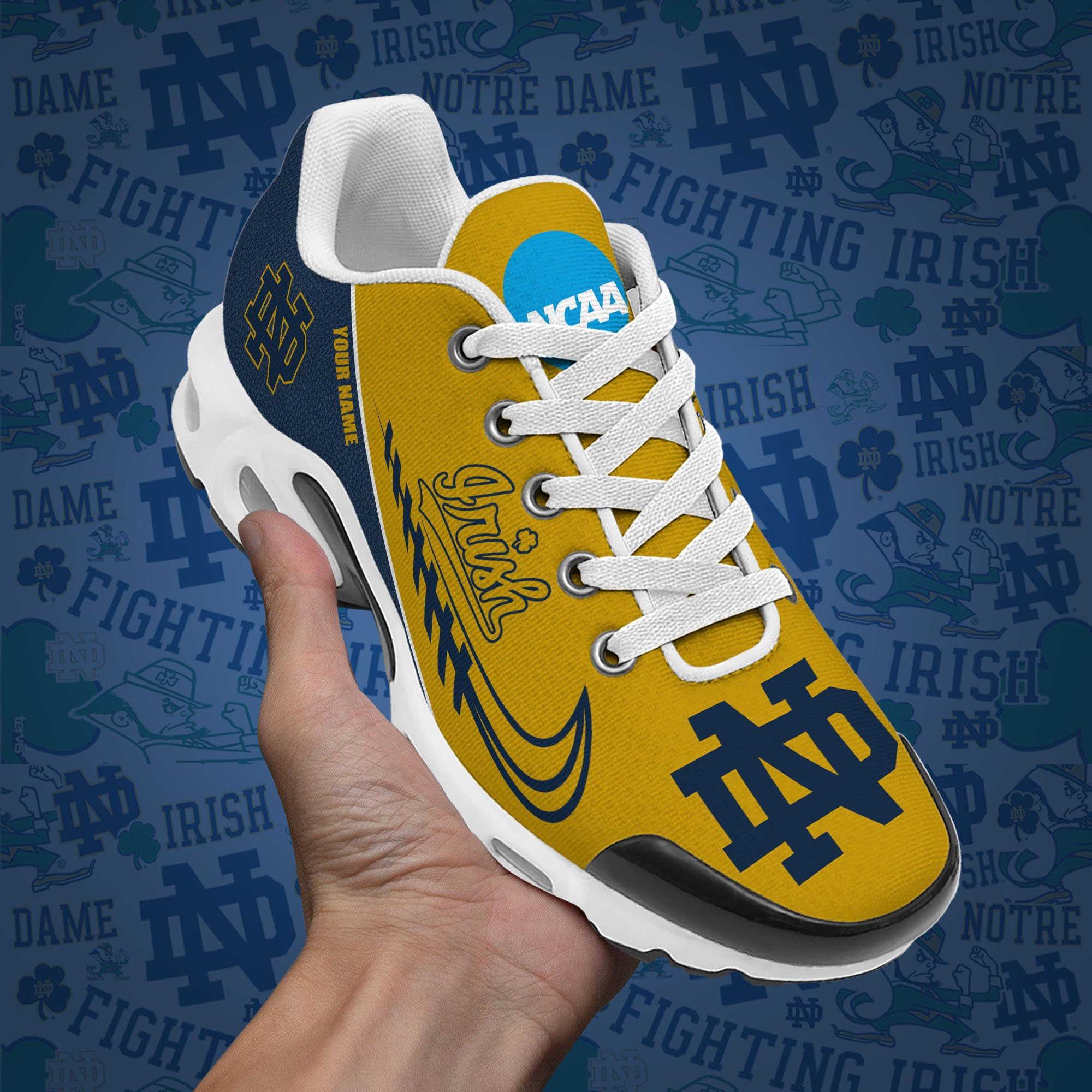 notre dame fighting irish tn shoes custom your name 514 5199 n33g6