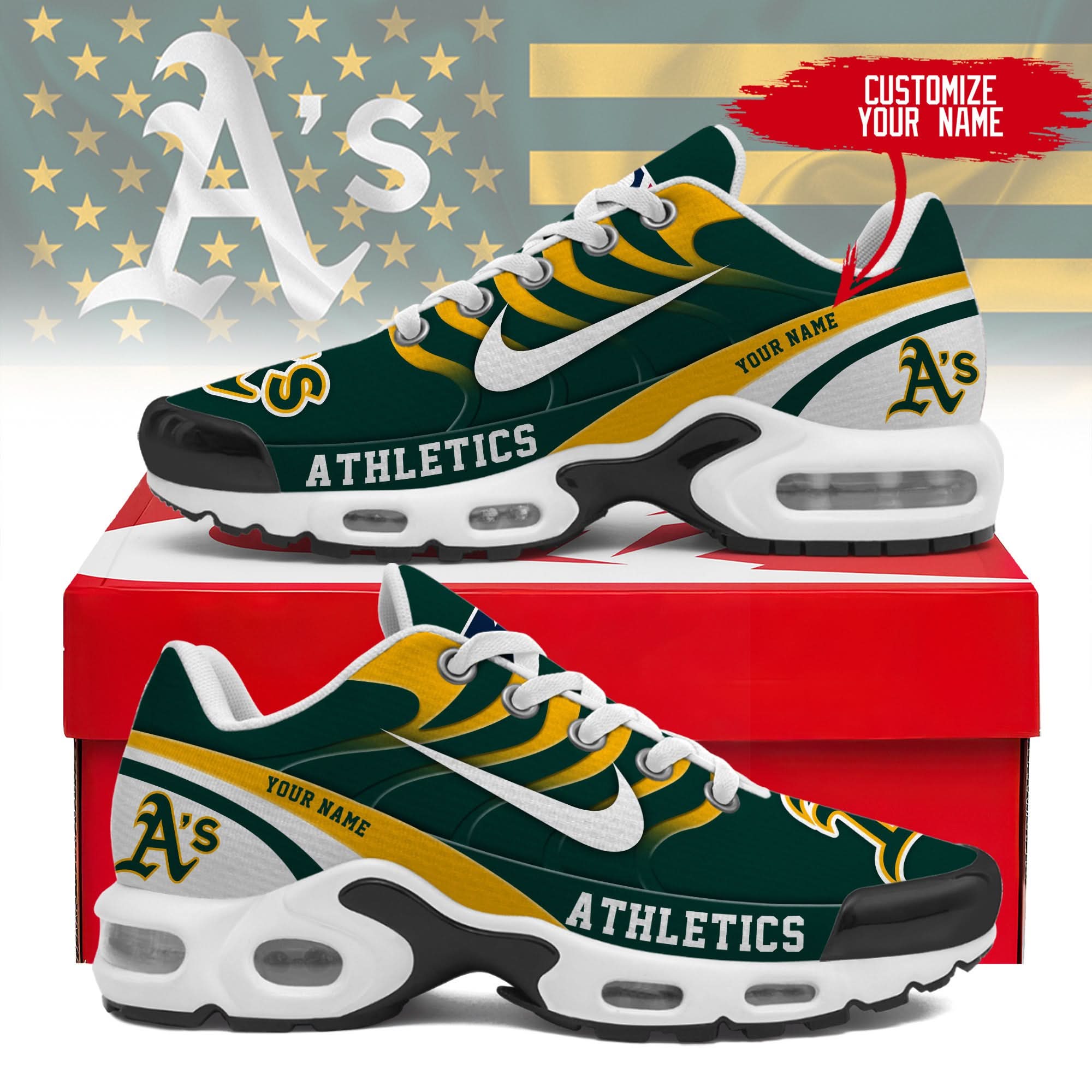 oakland athletics personalized air max shoes 300525 7434 znr4i