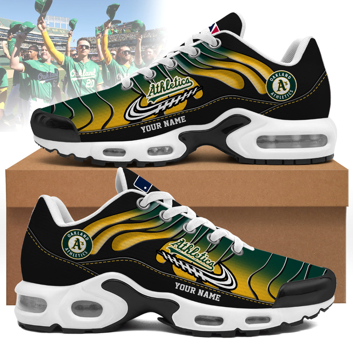 oakland athletics personalized air max shoes 3430 tknnw