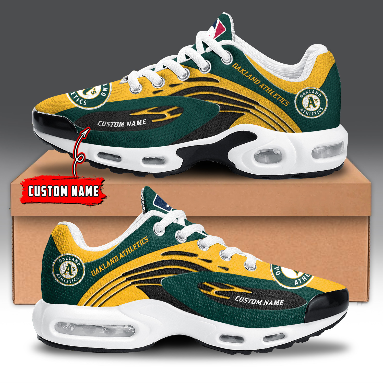oakland athletics tn air max plus shoes sneakers for men and women 5315 6mb0m
