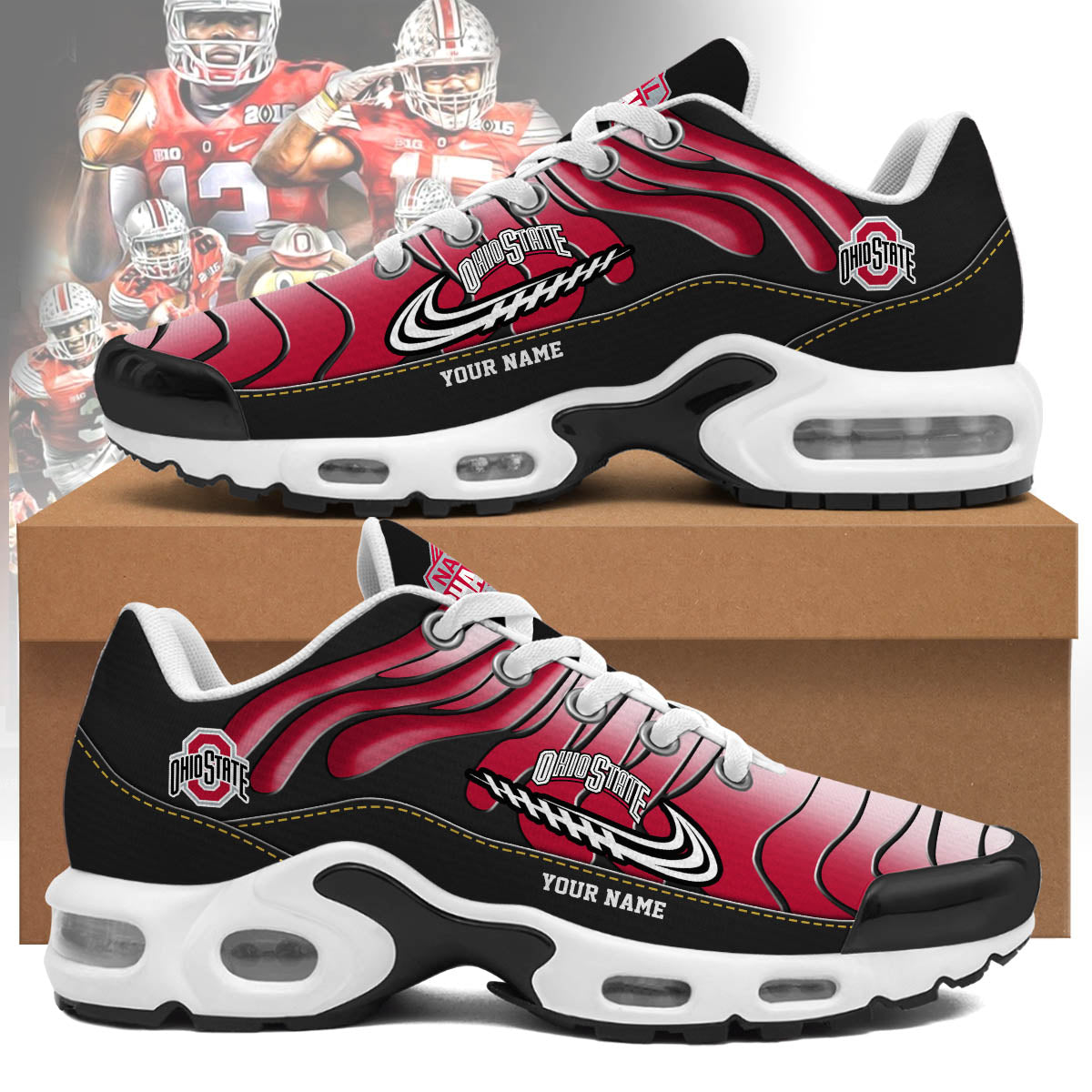ohio state buckeyes personalized air max shoes 6443 enu41