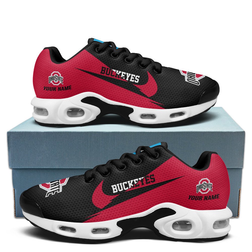 Ohio State Buckeyes Personalized Name Team Logo Wings Of God Pattern TN Shoes Air Cushion Sneakers