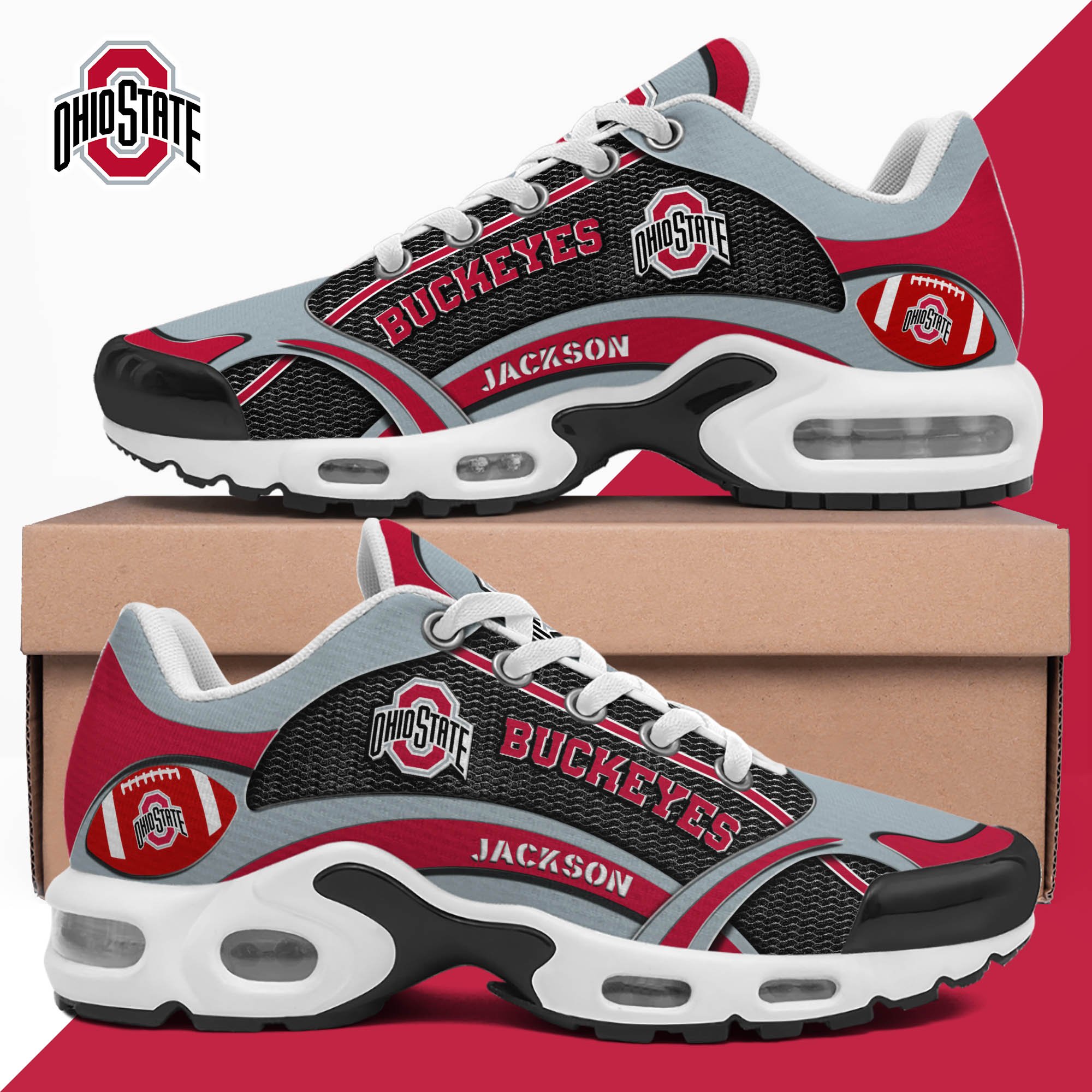 Ohio State Buckeyes Team TN Shoes 2026 Version Custom Name 889