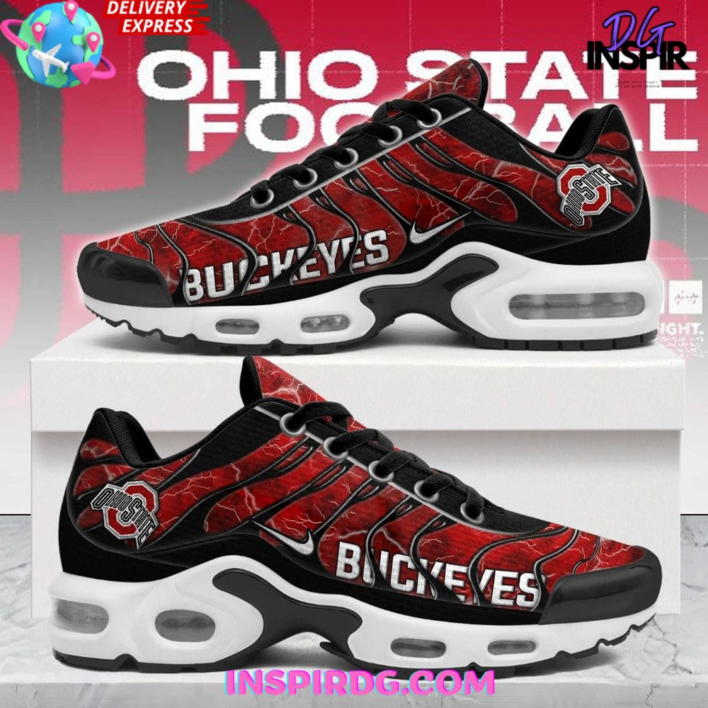Ohio State Buckeyes TN Air Max Plus Shoes Sneakers For Men And Women