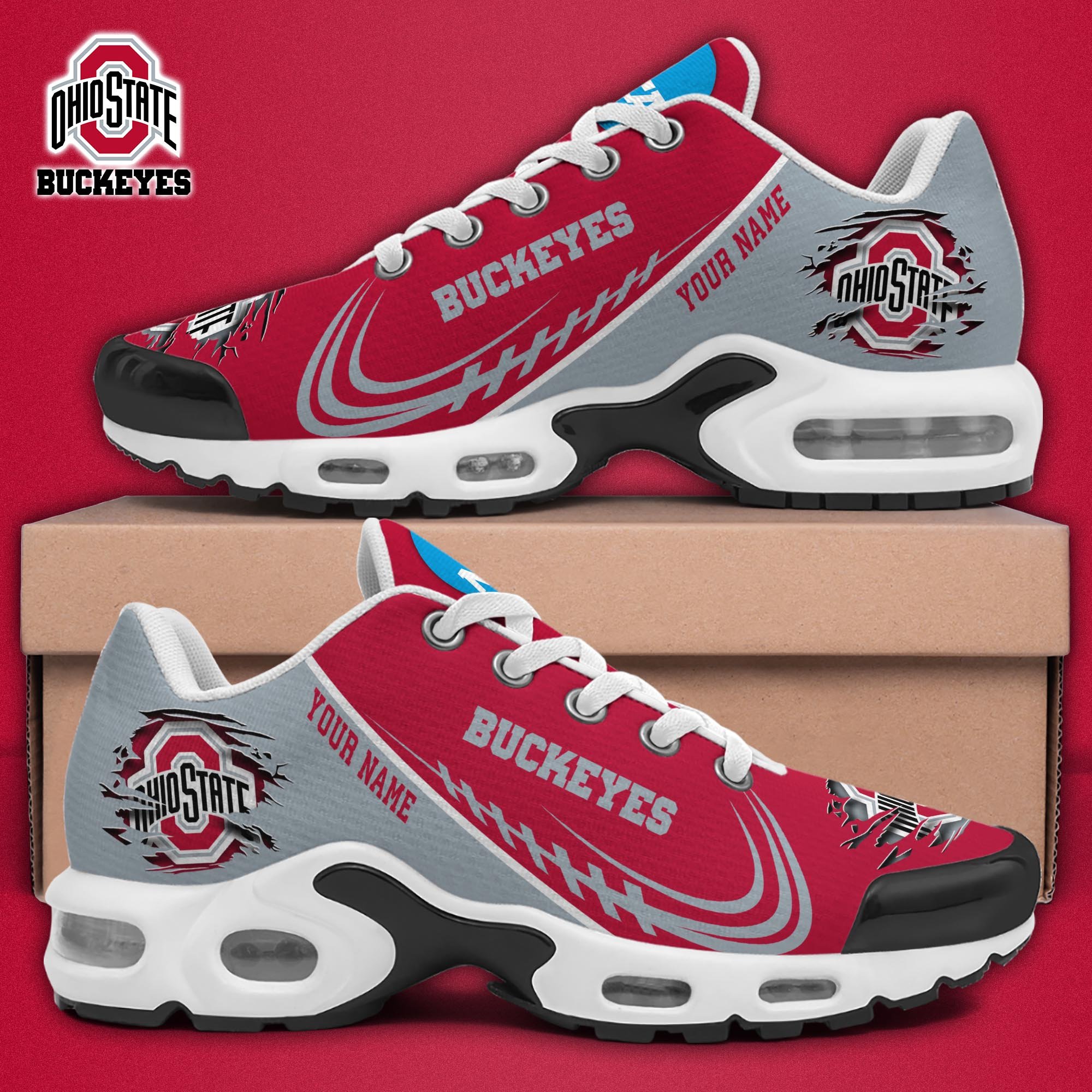 Ohio State Buckeyes TN Shoes 2026 Version Custom Name 