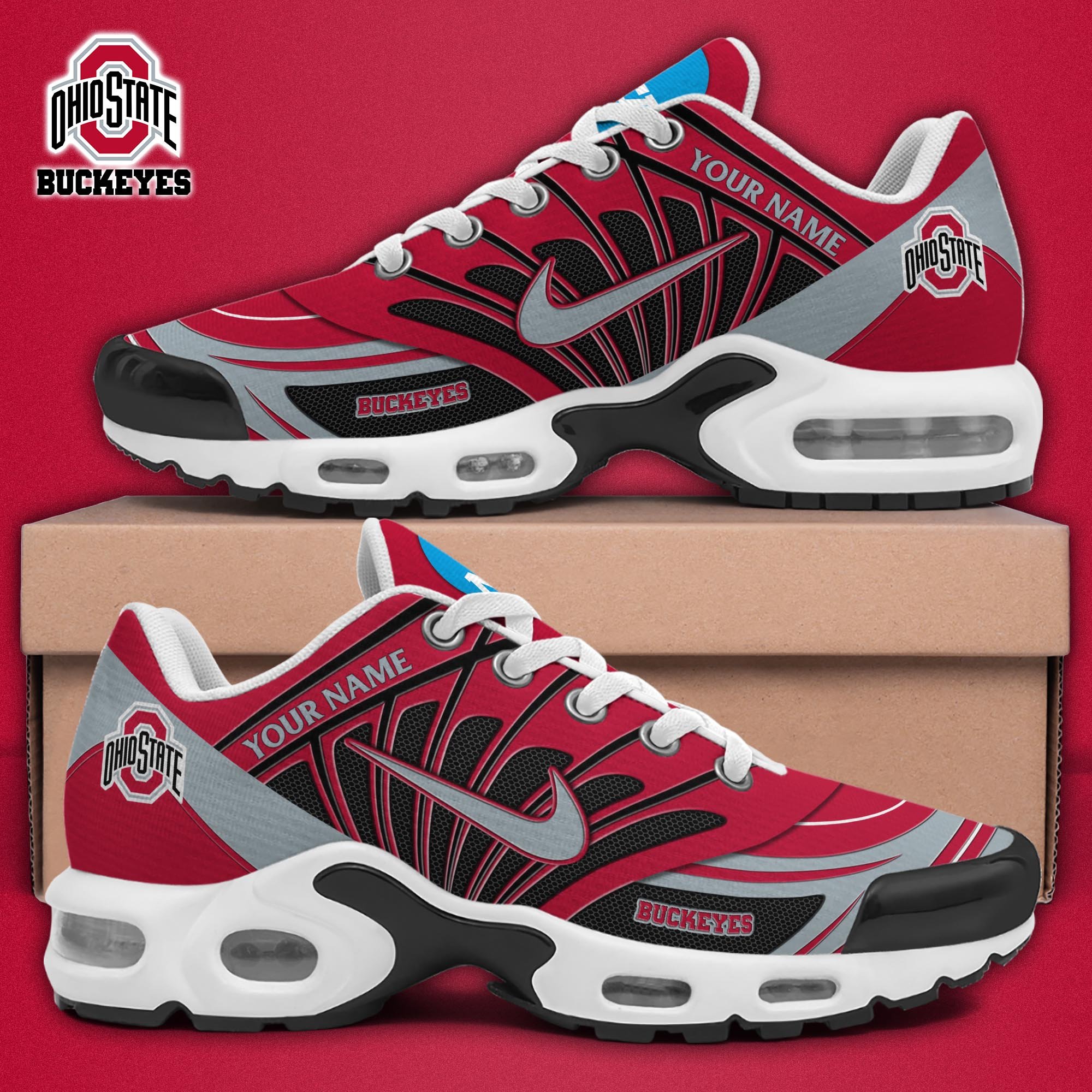 Ohio State Buckeyes TN Shoes 2026 Version Custom Name 