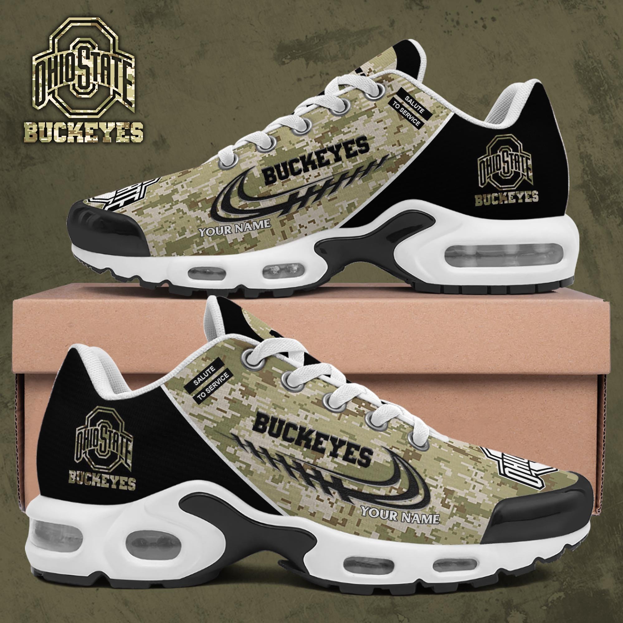 ohio state buckeyes tn shoes 2026 version custom name camouflage shoes gifts for football lovers 4243 l1m4c