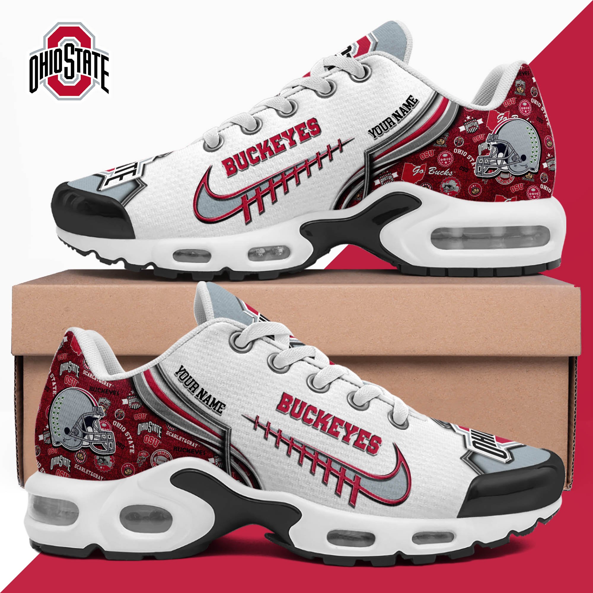 Ohio State Buckeyes TN Shoes 2026 Version Custom Your Name 642