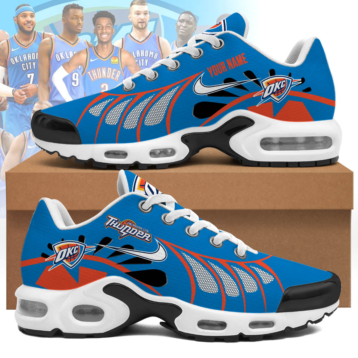 oklahoma city thunder personalized air max shoes 5240 5sjve