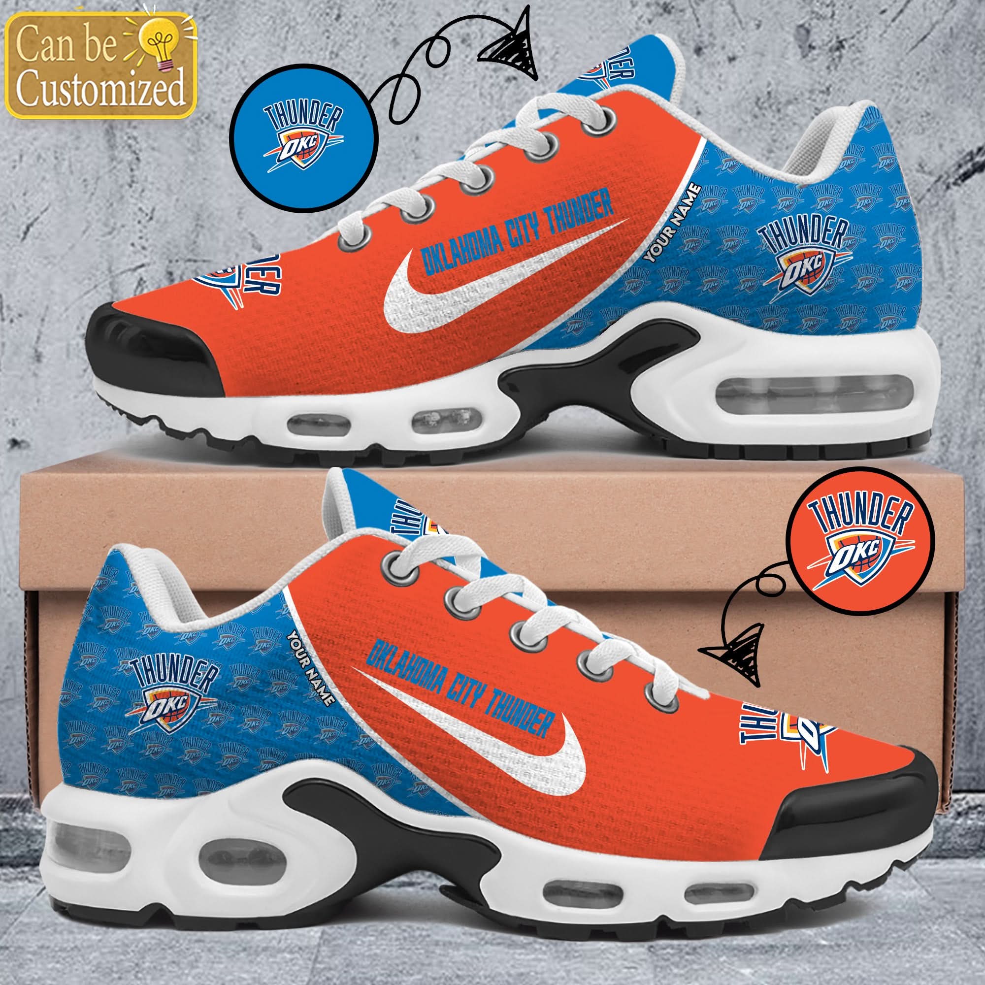 oklahoma city thunder premium a951 shoes personalized 3822 cryf5