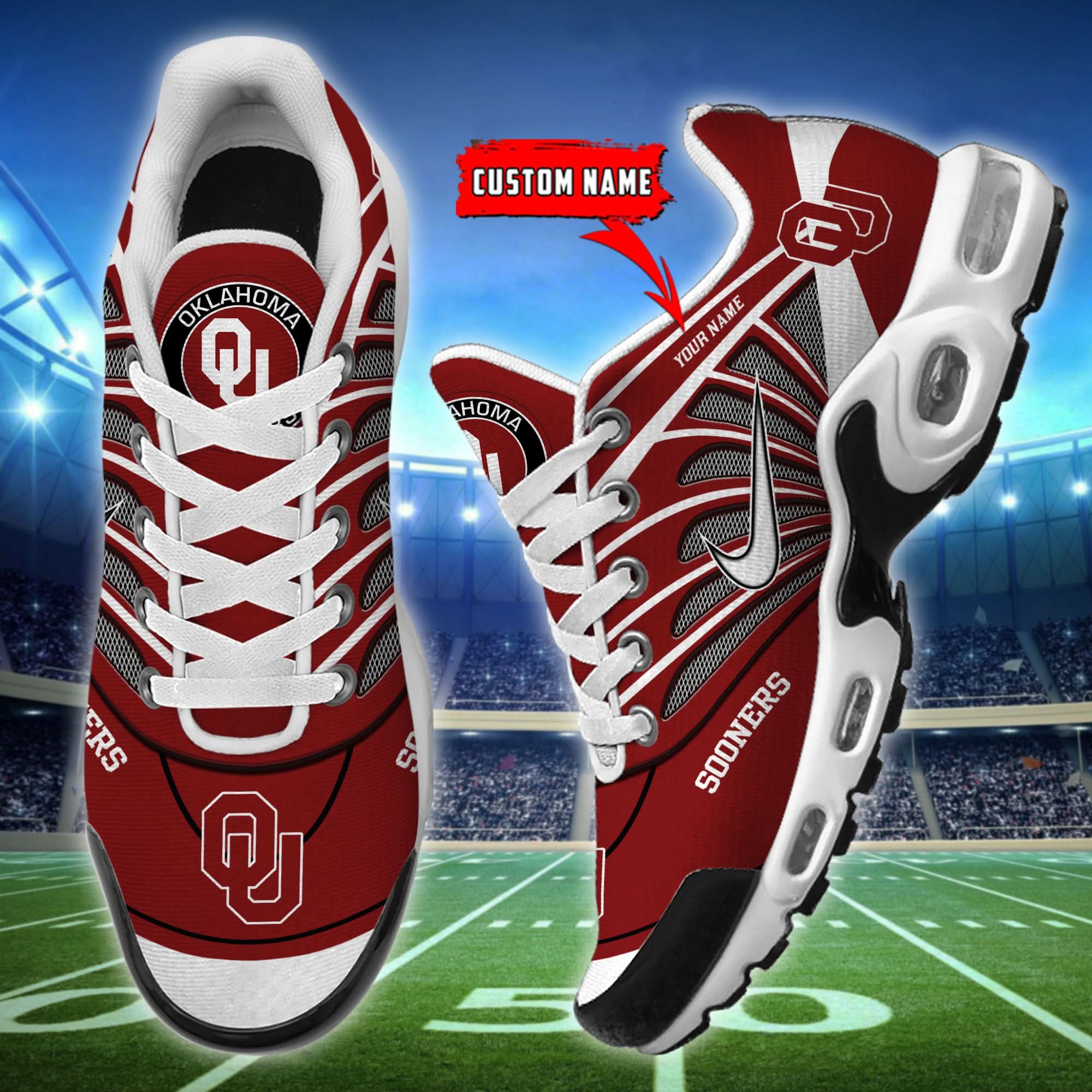Oklahoma Sooners  Air Max Plus Shoes - Limited