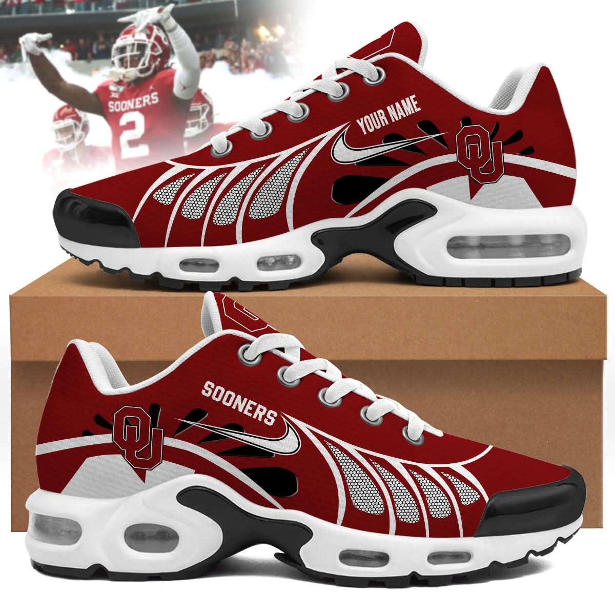Oklahoma Sooners Personalized Air Max Shoes 